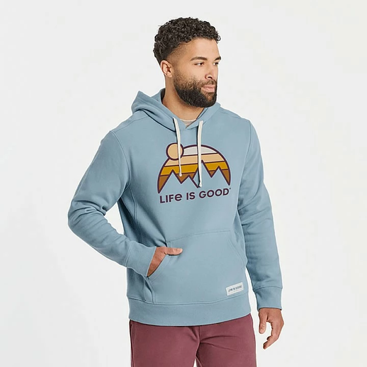 Life Is Good Retro Mountains Simply True Fleece Hoodie Men's 3 Life Is Good Retro Mountains Simply True Fleece Hoodie Men's